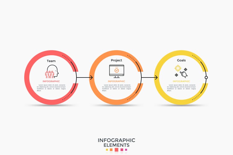 minimalistic infographic template vector image