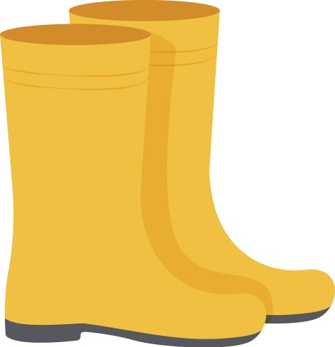 Yellow rubber boots icon cartoon style Royalty Free Vector