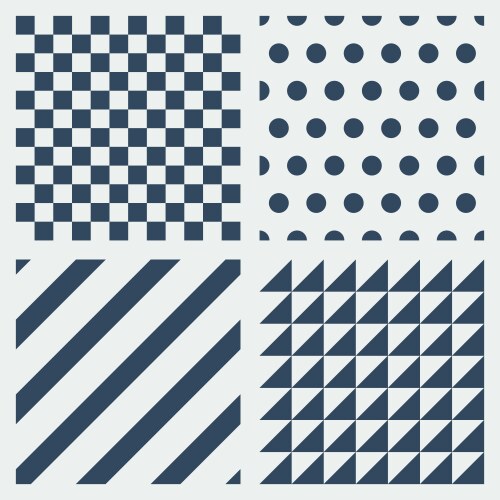 Set of simple patterns vector image