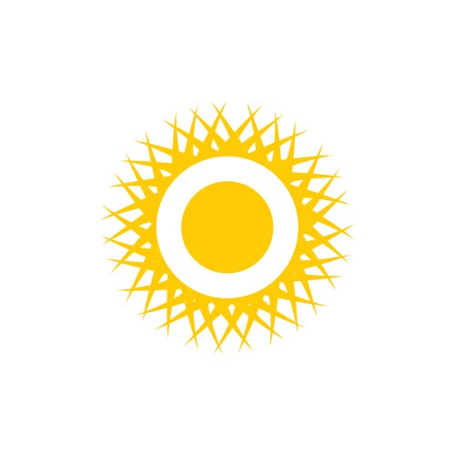 Yellow sun logo design template Royalty Free Vector Image