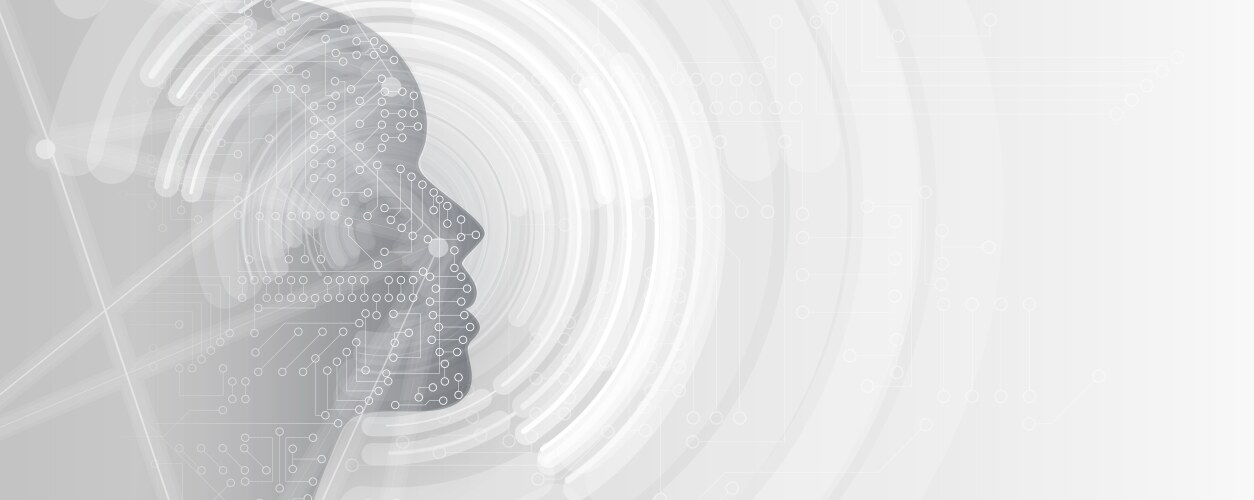 Engineering technology and artificial intelligence vector image