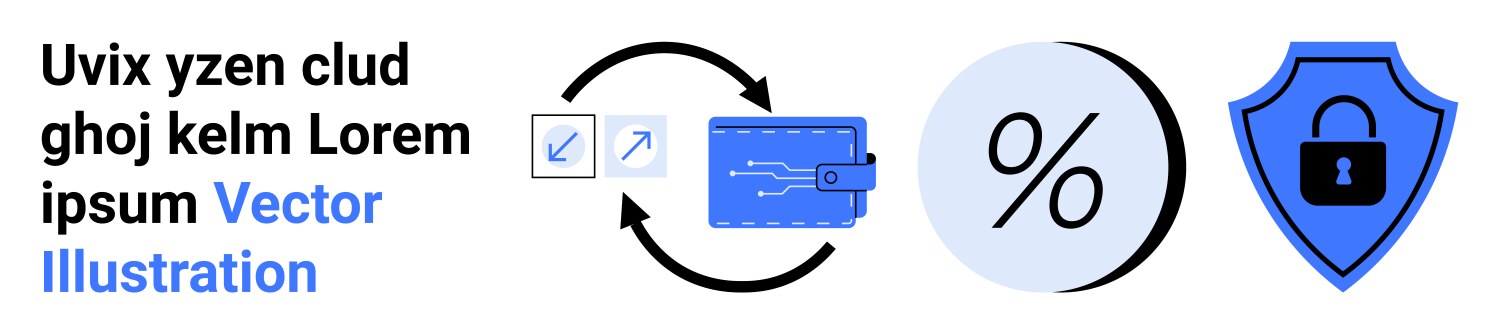Secure wallet transactions with encryption vector image