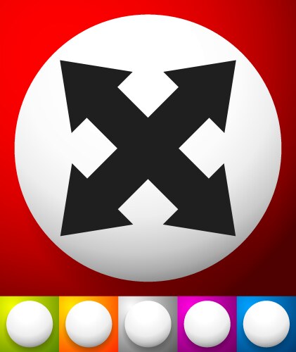 4-way arrow as expand resize adjustment alignment vector image