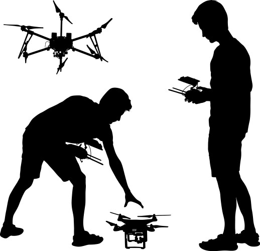 Man Operating Drone (13429925) – Royalty-Free Vector | VectorStock