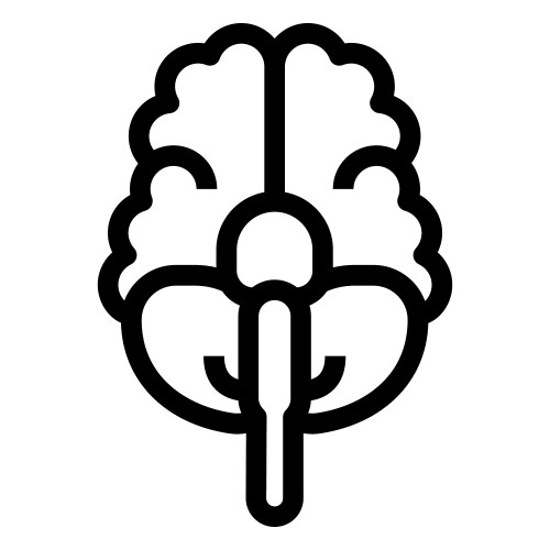 Thinking brain flat Royalty Free Vector Image - VectorStock