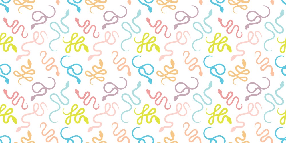 Snake repeat pattern design background vector image