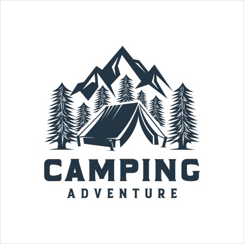 Camping place isolated Vector Image
