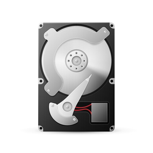 opened hard drive disk isolated on the white vector image