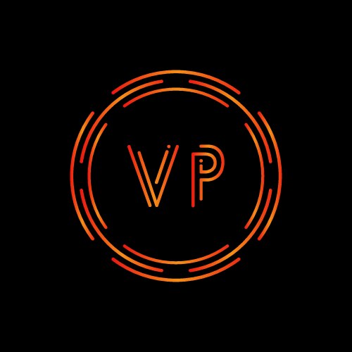 Creative letter vp logo typography Vector Image