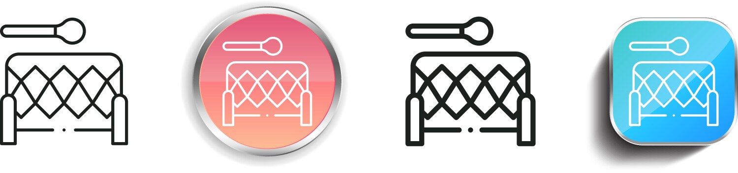 Drum icon thin linear regular and button style vector image