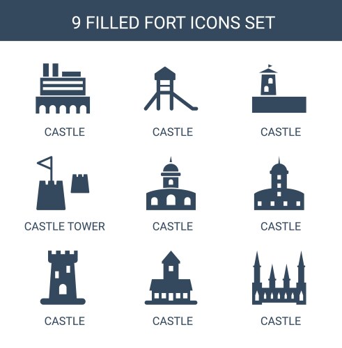 Castle tower medieval ancient fortress isolated – Free Vector | VectorStock