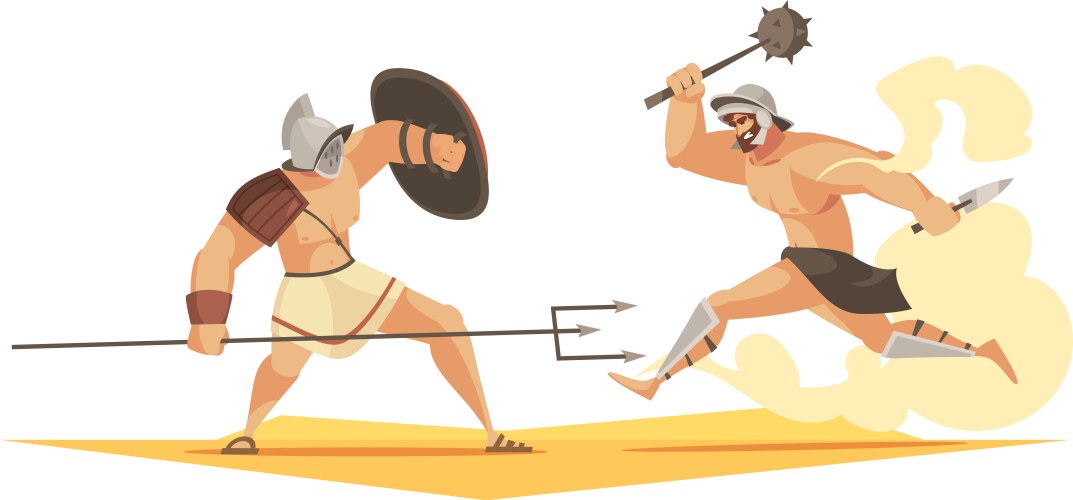 Roman gladiators Royalty Free Vector Image - VectorStock