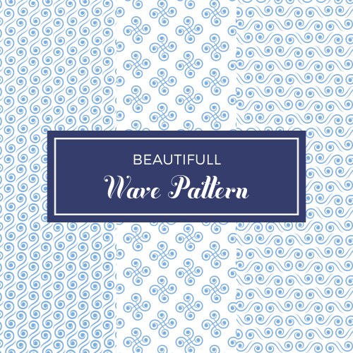 Wave pattern set - background and textureprint vector image