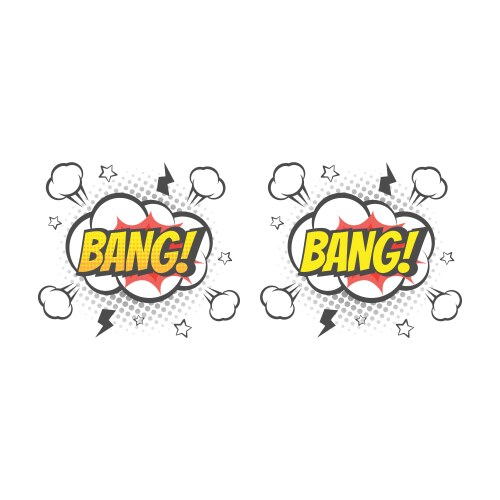 bang explosion colorful cartoon vector image