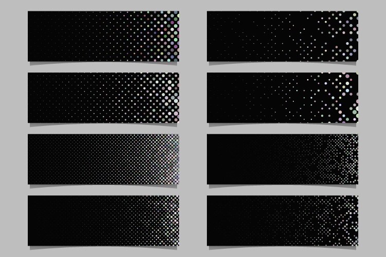 modern abstract dot pattern banner background set vector image