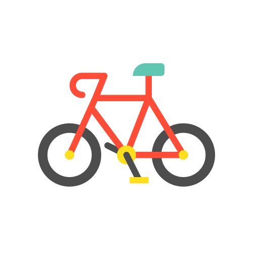 Colorful bicycle icon and symbol Royalty Free Vector Image