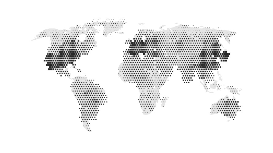 Green dotted world map Royalty Free Vector Image