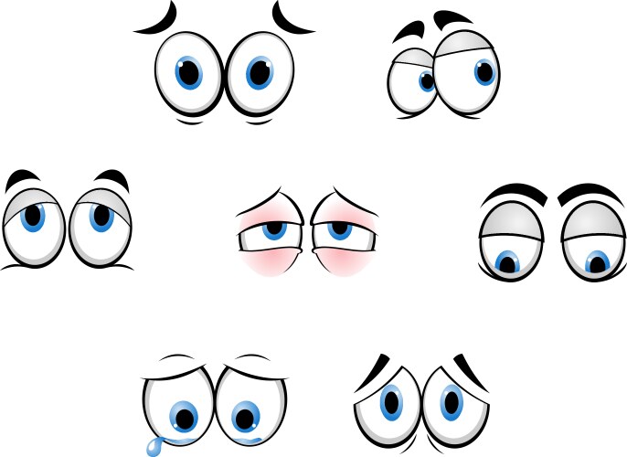 Cartoon eyes vector image