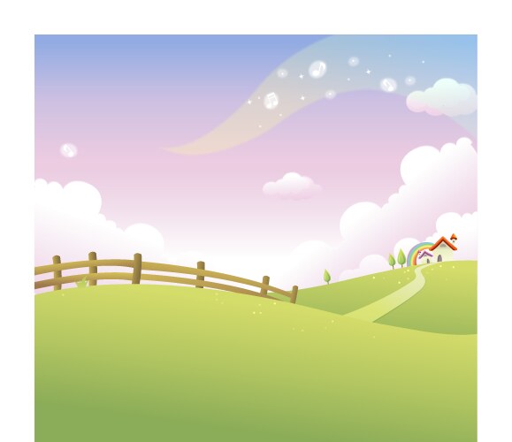 House green landscape Royalty Free Vector Image