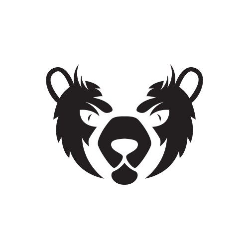 Bear icon logo design Royalty Free Vector Image