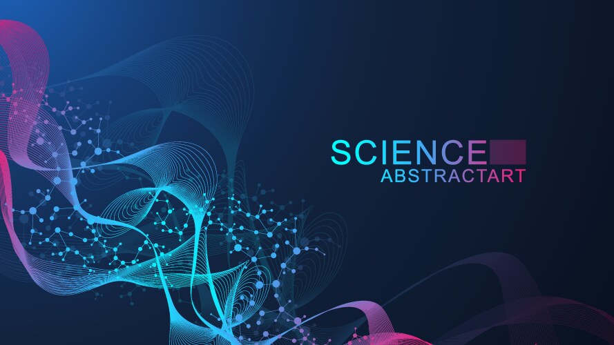 Modern abstract molecules structure for science vector image