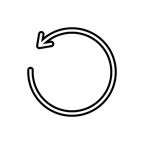 Refresh rotation line web icon vector image