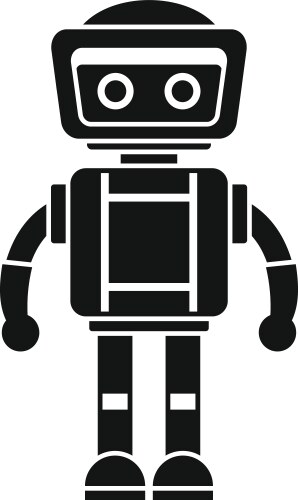 Artificial robot icon simple style vector image