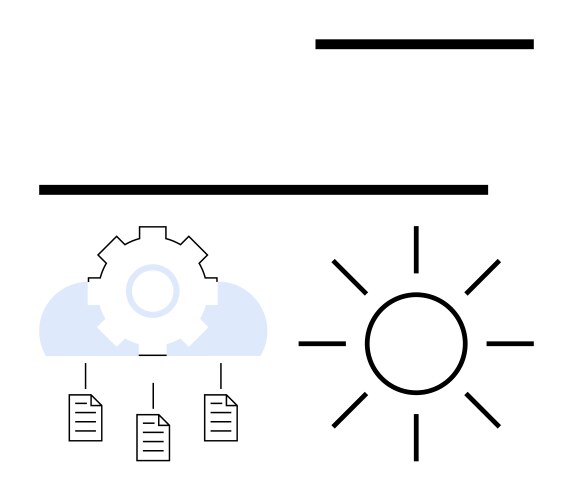 Cloud automation linking document workflow vector image