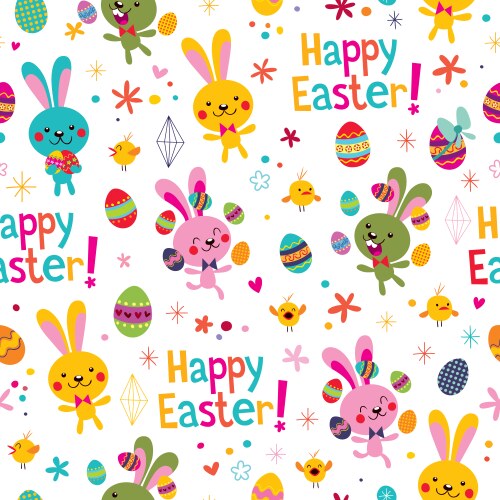 Seamless easter pattern Royalty Free Vector Image