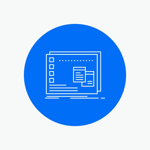 Window mac operational os program white line icon vector image