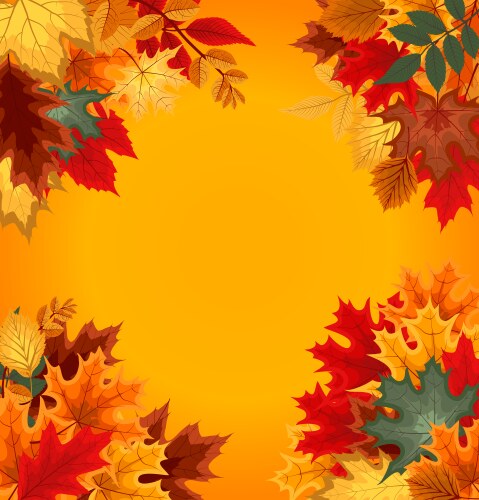 Autumn leaves background Royalty Free Vector Image