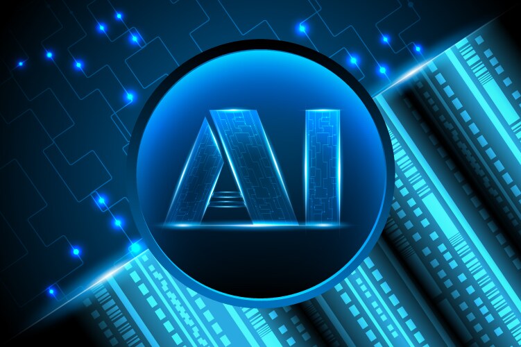 Ai artificial intelligence data network vector image