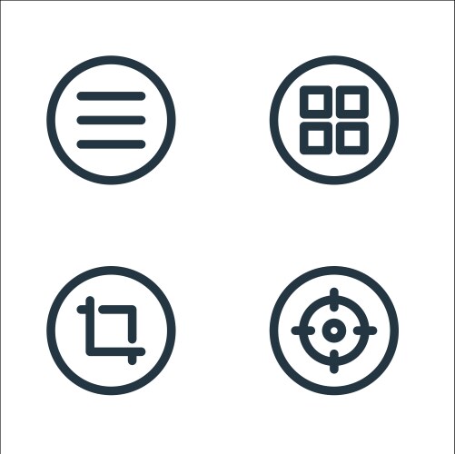 Basic ui line icons linear set quality vector image