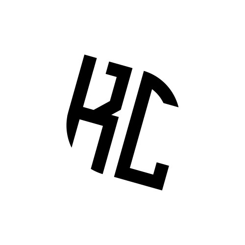 Kc logo monogram design template Royalty Free Vector Image