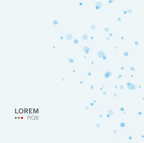 Abstract science background with connecting dots vector image