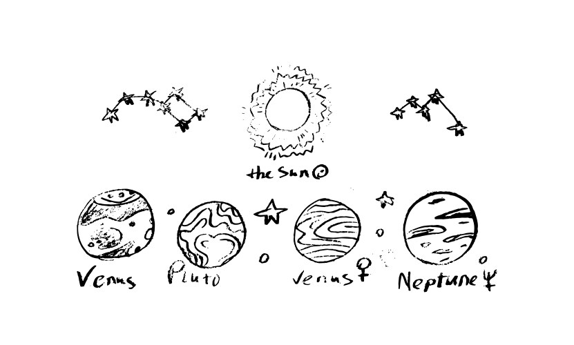 Set space objects planets stars comet vector image