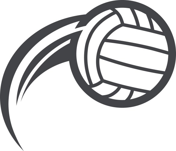 Volleyball Swoosh Icon Vector Image