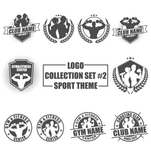 Sport Logo Set - Badge & Emblem Vector Image