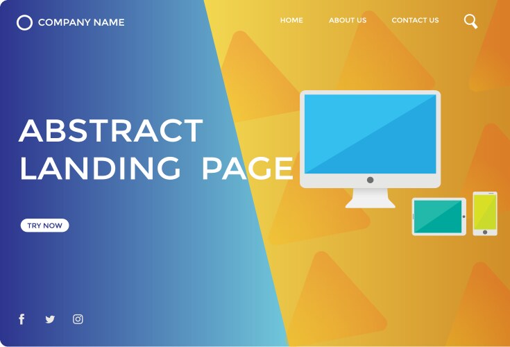 Abstract landing page design Vector Image
