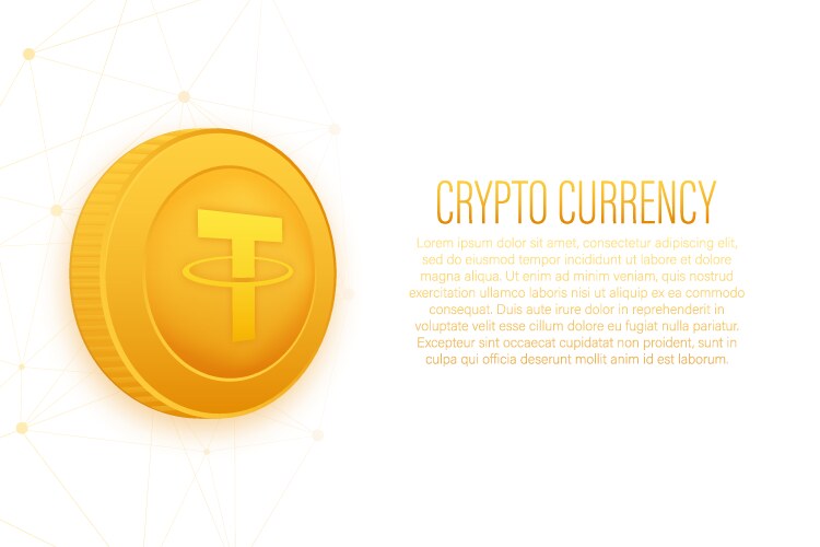 Cryptocurrency logo tether in flat style vector image