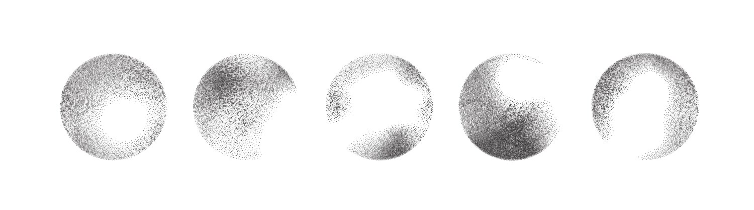 Grain noise dot gradient with sphere pattern spray vector image