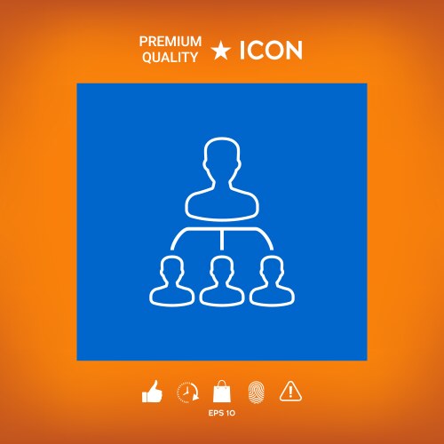 Hierarchy - line icon Royalty Free Vector Image