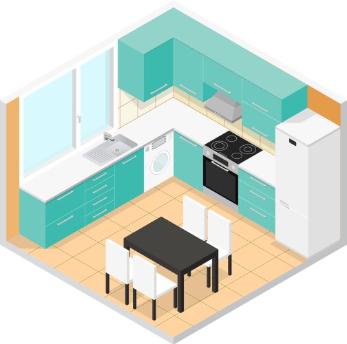 Realistic isometric tiles Royalty Free Vector Image