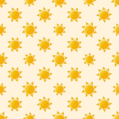Yellow marker sun seamless pattern Royalty Free Vector Image