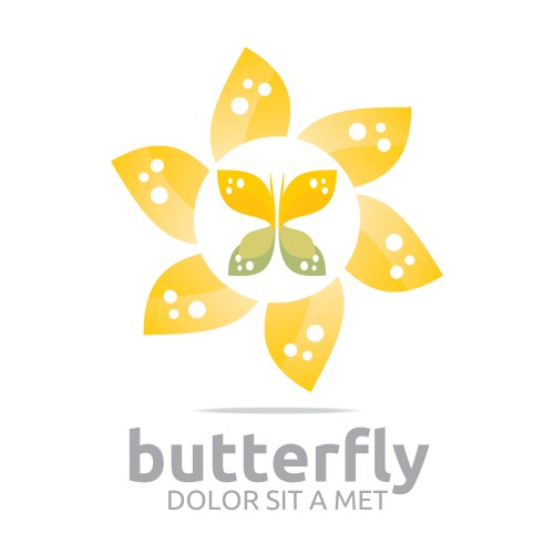 beautiful butterfly design icon vector image