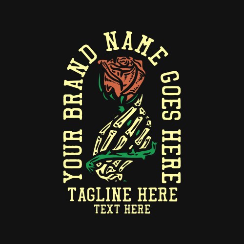 Vintage Skeleton Rose Hand Vector Image