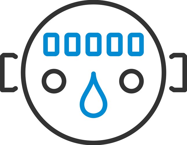 Analog water meter Royalty Free Vector Image - VectorStock