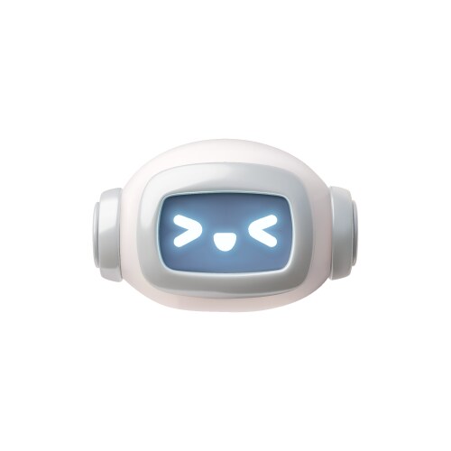 Chatbot robot head smiling 3d render vector image