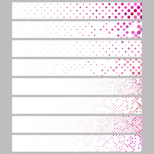 Color abstract dot pattern rectangular web banner vector image