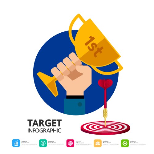 business and success target vector image